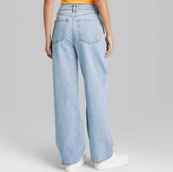 😎WILD FABLE Super High Rise Distressed Baggy Jeans, pants distressed New WoW!! - Picture 6 of 16